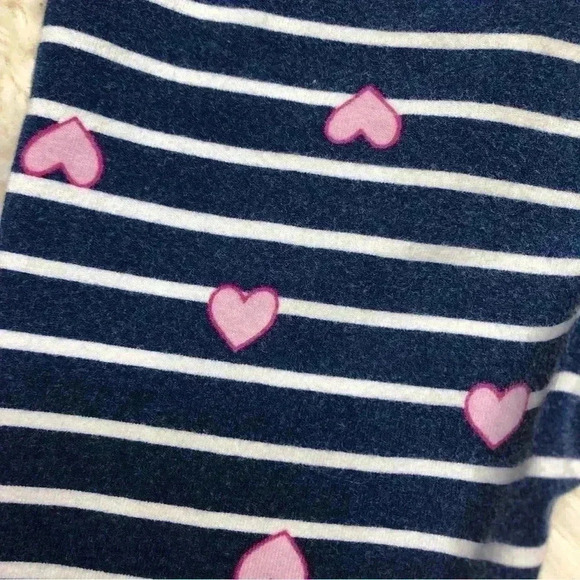 Kids  Headquarters Sweatpants Stripes / Hearts Blue/White/Pink Size 3T - Picture 14 of 16